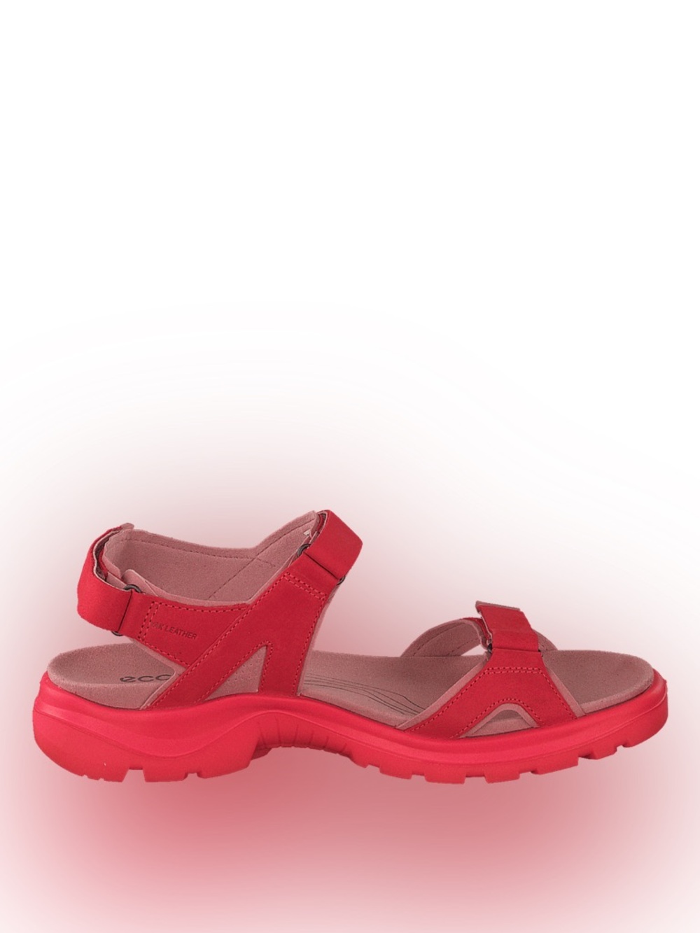 ECCO Womens Off-road Comfort Sport Sandals Red and Pink Velcro EUC 39 / 8-8.5 US - Picture 3 of 7